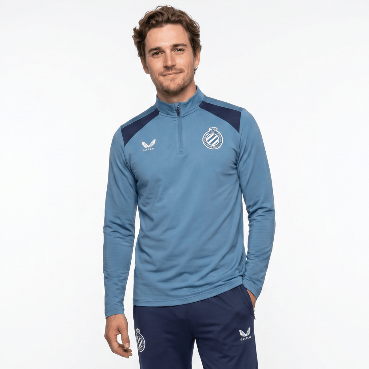 1/4 Zip Training Grijsblauw 26/27 - Club Brugge Shop