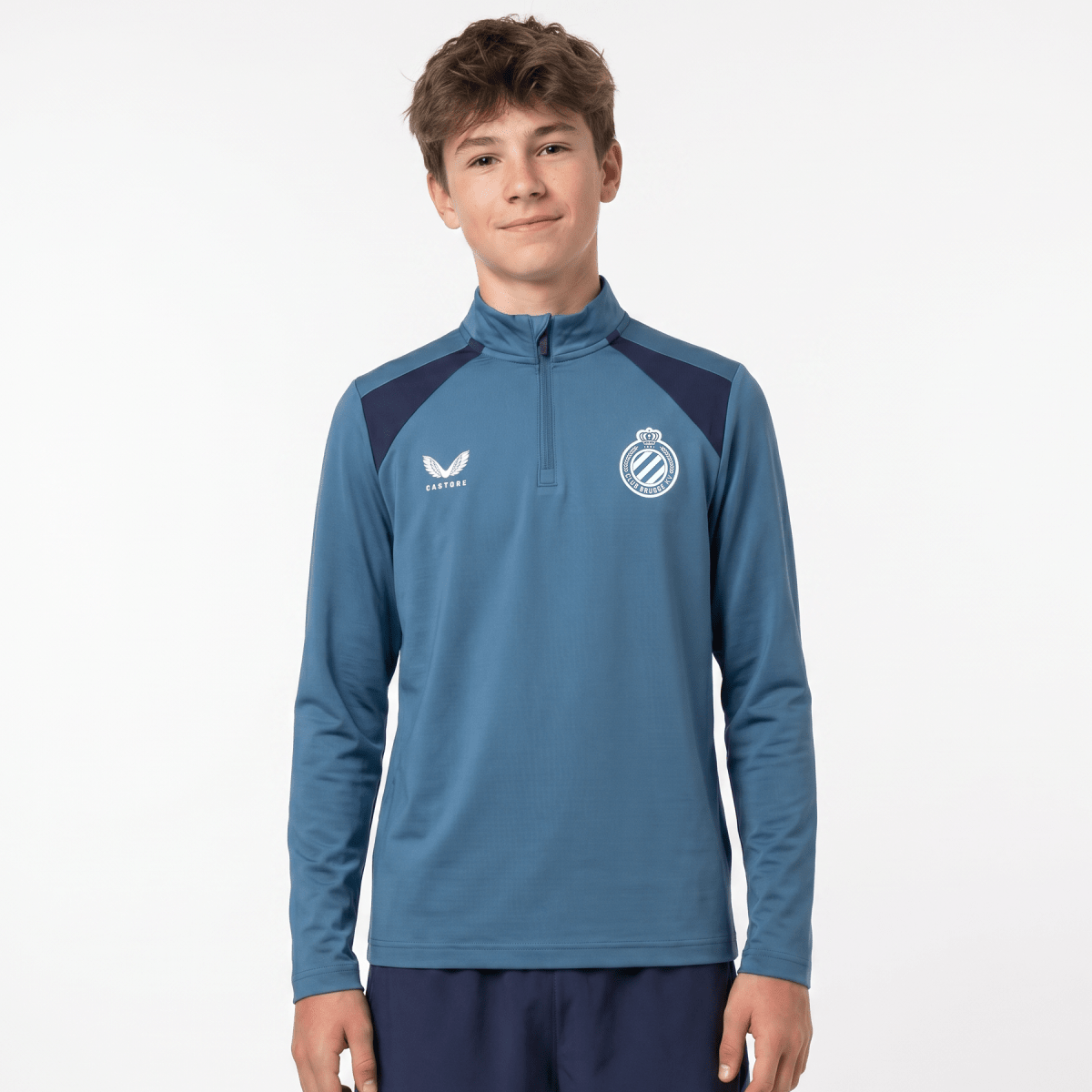 1/4 Zip Training Grijsblauw Kids 26/27 - Club Brugge Shop