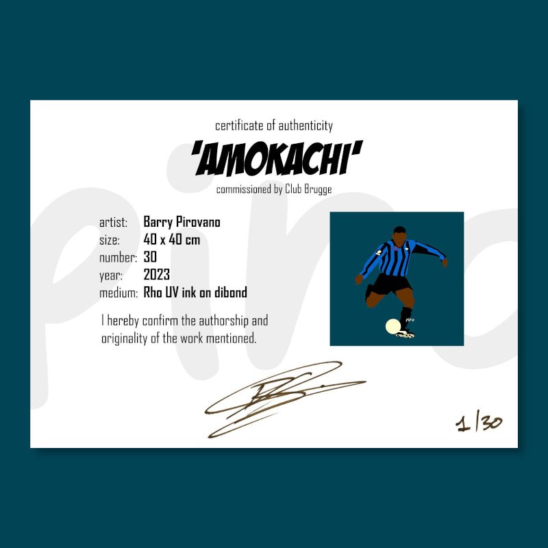 Amokachi Artwork Limited Edition - Club Brugge Shop