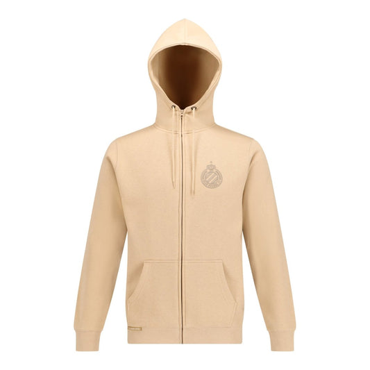 Hoodie Zip Core Beige Volw. - Club Brugge Shop
