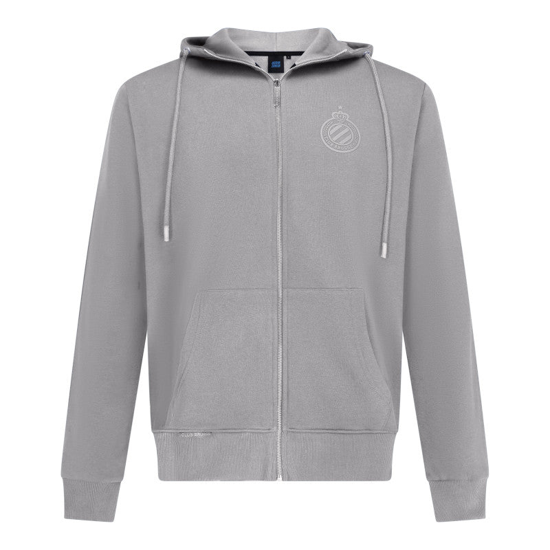 Hoodie Zip Core Grey volw. - Club Brugge Shop