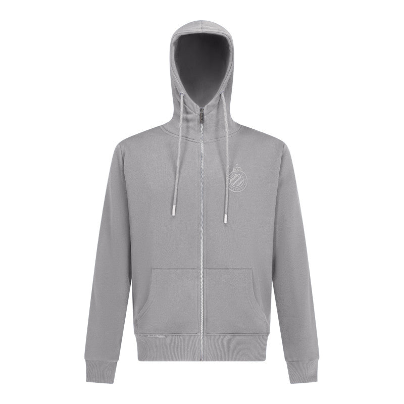 Hoodie Zip Core Grey volw. - Club Brugge Shop