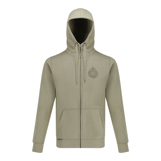 Hoodie Zip Core Khaki Volw. - Club Brugge Shop