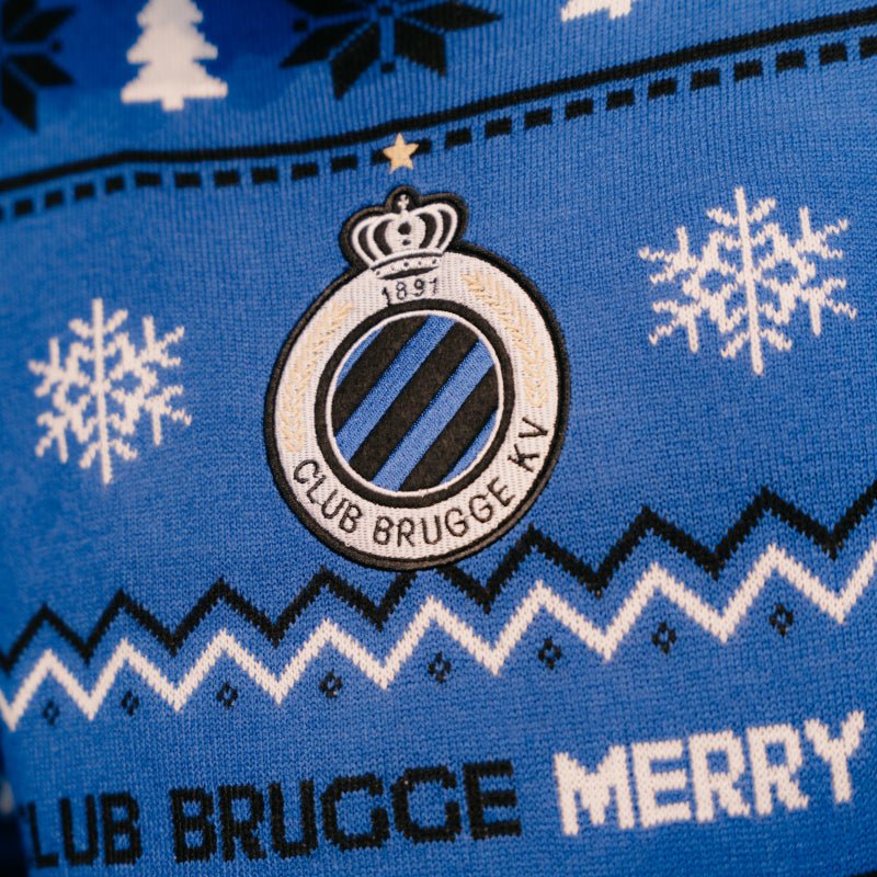Kersttrui Blauw Merry Chirstmas - Club Brugge Shop