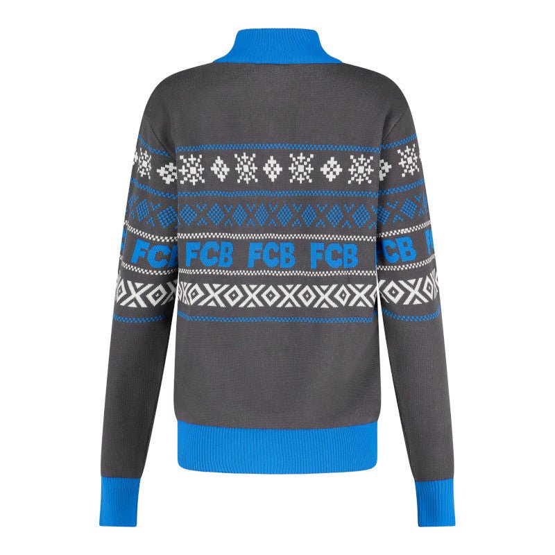 Kersttrui Sweater Zip Grijs - Club Brugge Shop