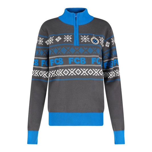 Kersttrui Sweater Zip Grijs - Club Brugge Shop