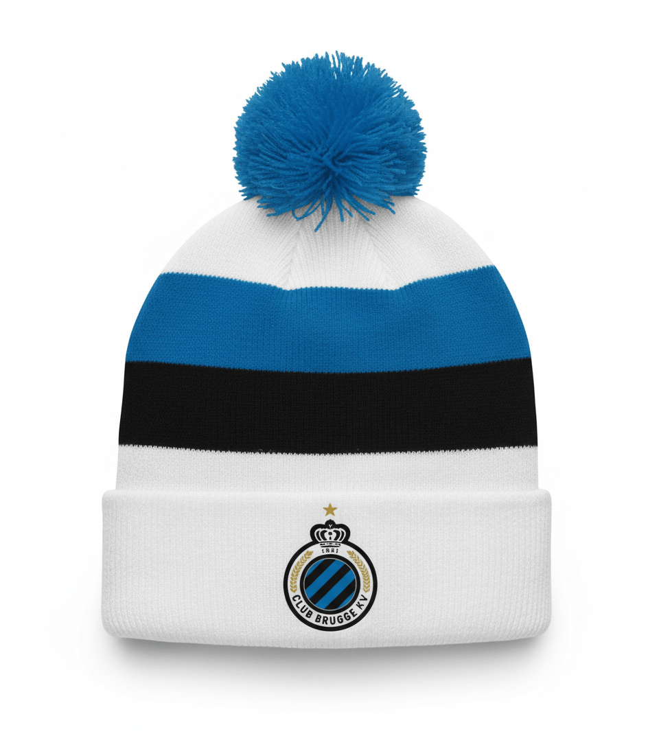 Retro Beanie Wit - Club Brugge Shop