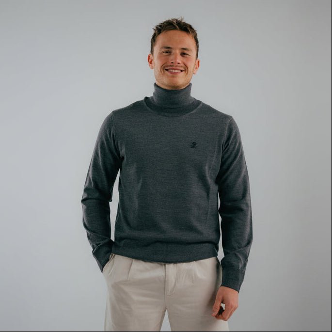 River Woods Merino Rollneck Iron Grey - Club Brugge Shop