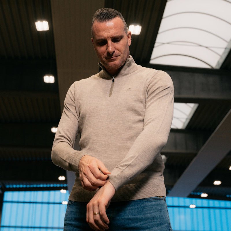 River Woods Sweater Zip Beige - Club Brugge Shop