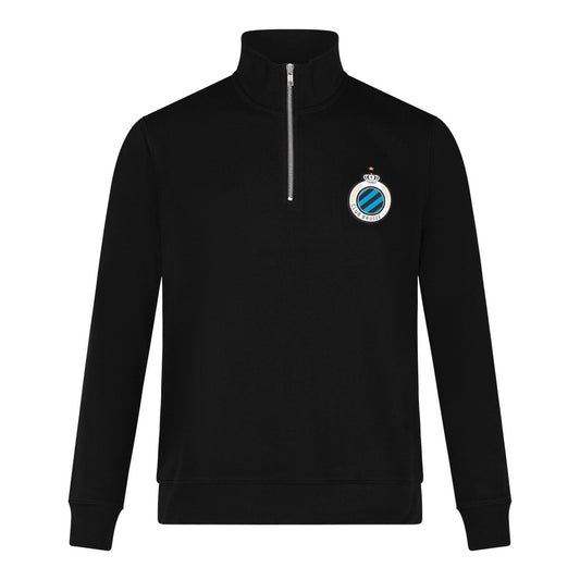 Sweater 1/4 zip Badge Black - Club Brugge Shop