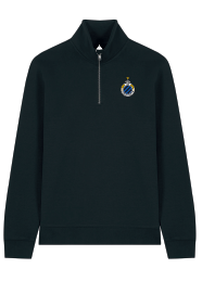 Sweater 1/4 zip Badge Black - Club Brugge Shop