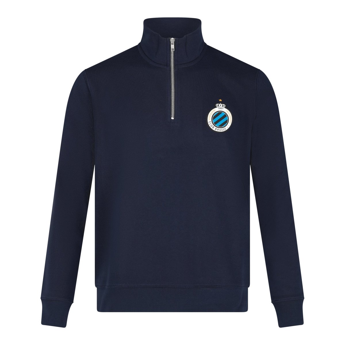 Sweater 1/4 zip Badge Navy - Club Brugge Shop
