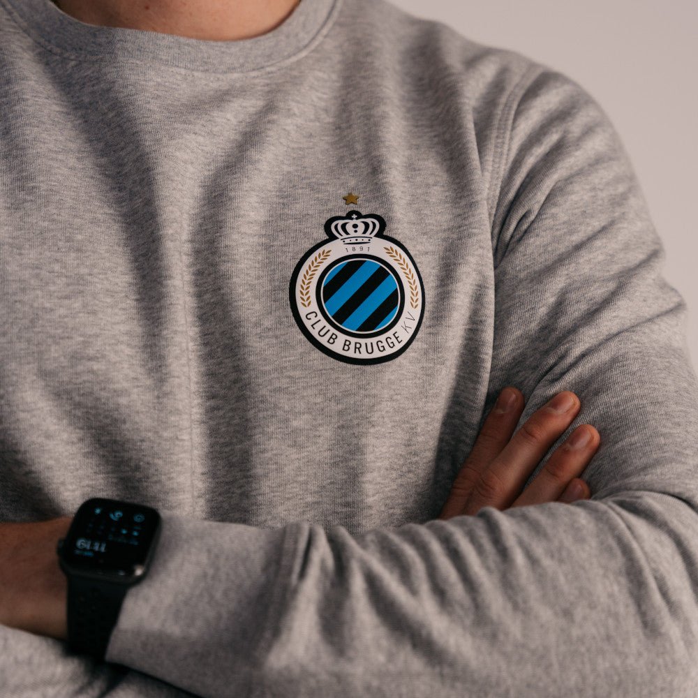 Sweater Club Badge Grey - Club Brugge Shop