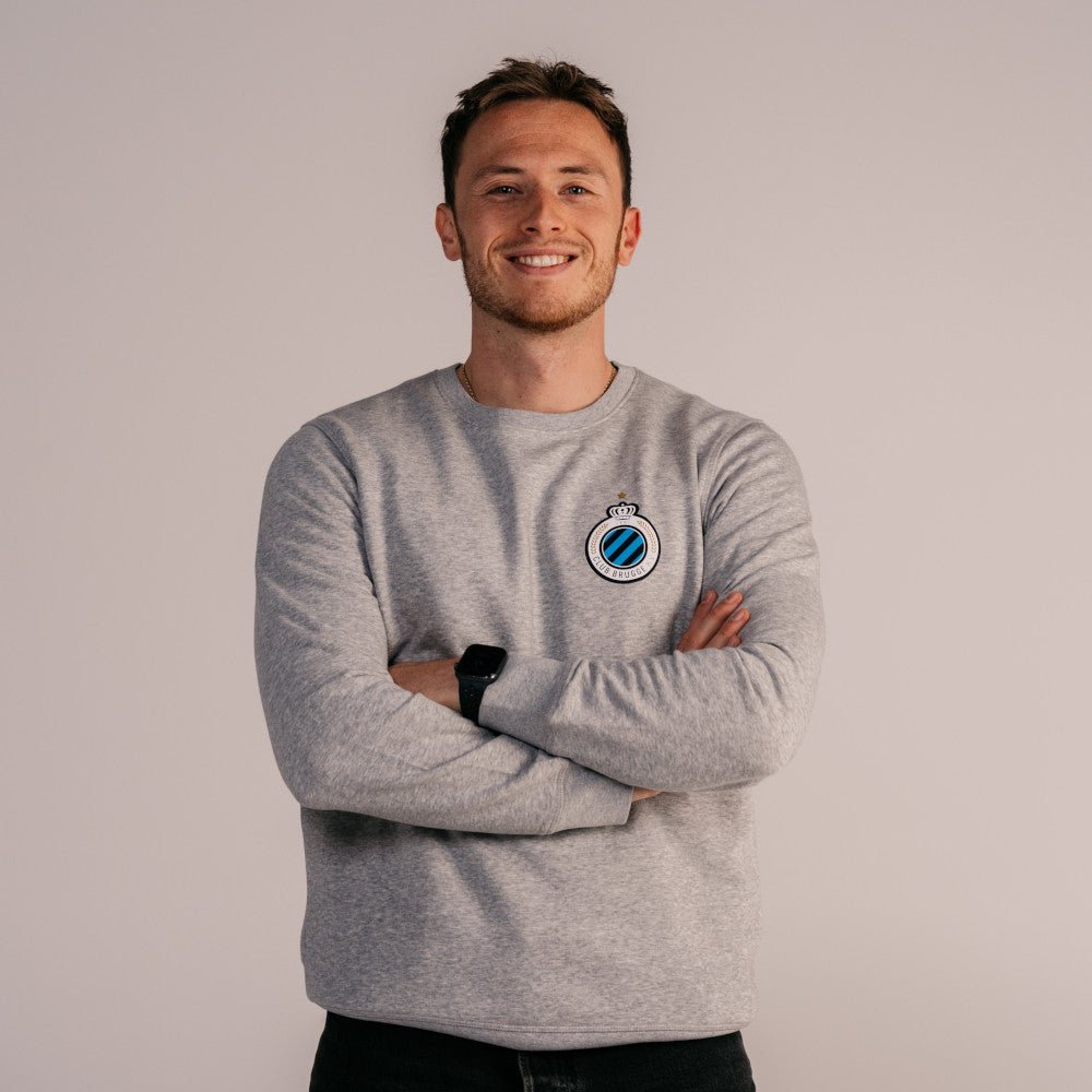 Sweater Club Badge Grey - Club Brugge Shop