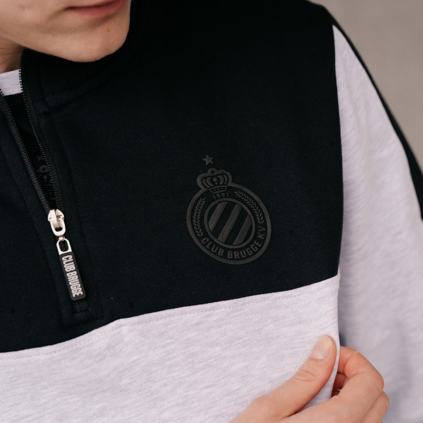 Sweater Zip Black/Grey - Club Brugge Shop