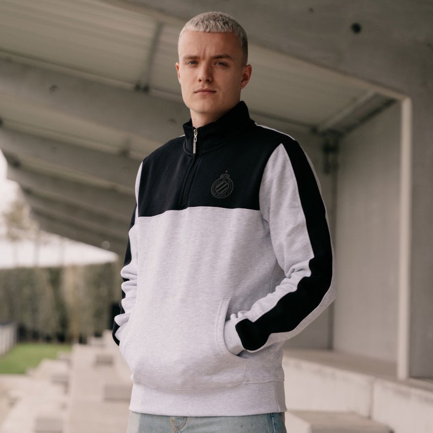Sweater Zip Black/Grey - Club Brugge Shop