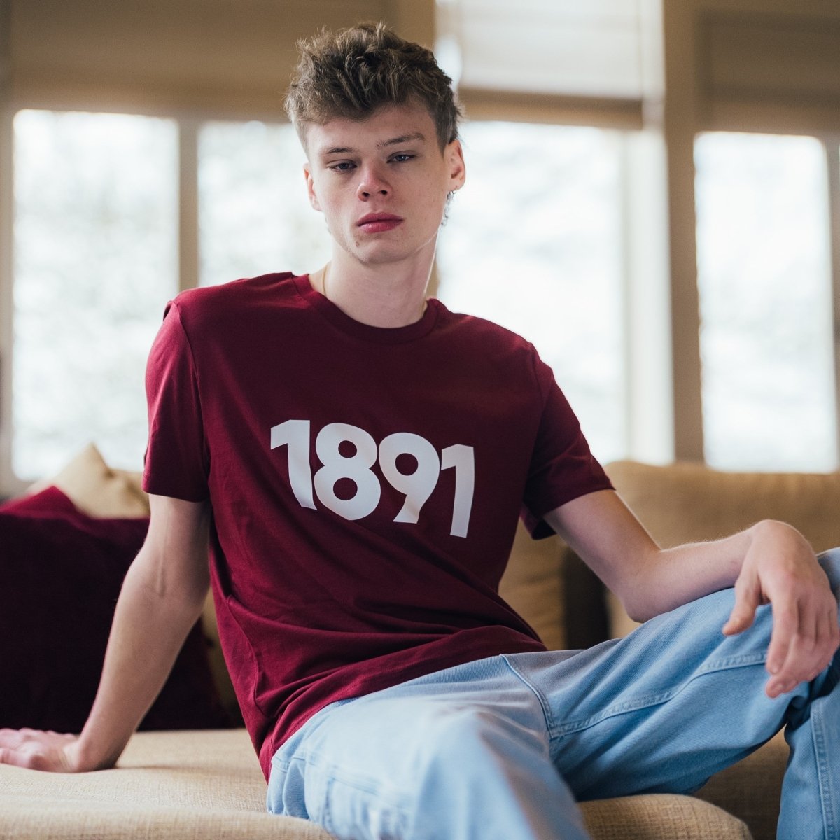 T-shirt 1891 Iconic Burgundy - Club Brugge Shop