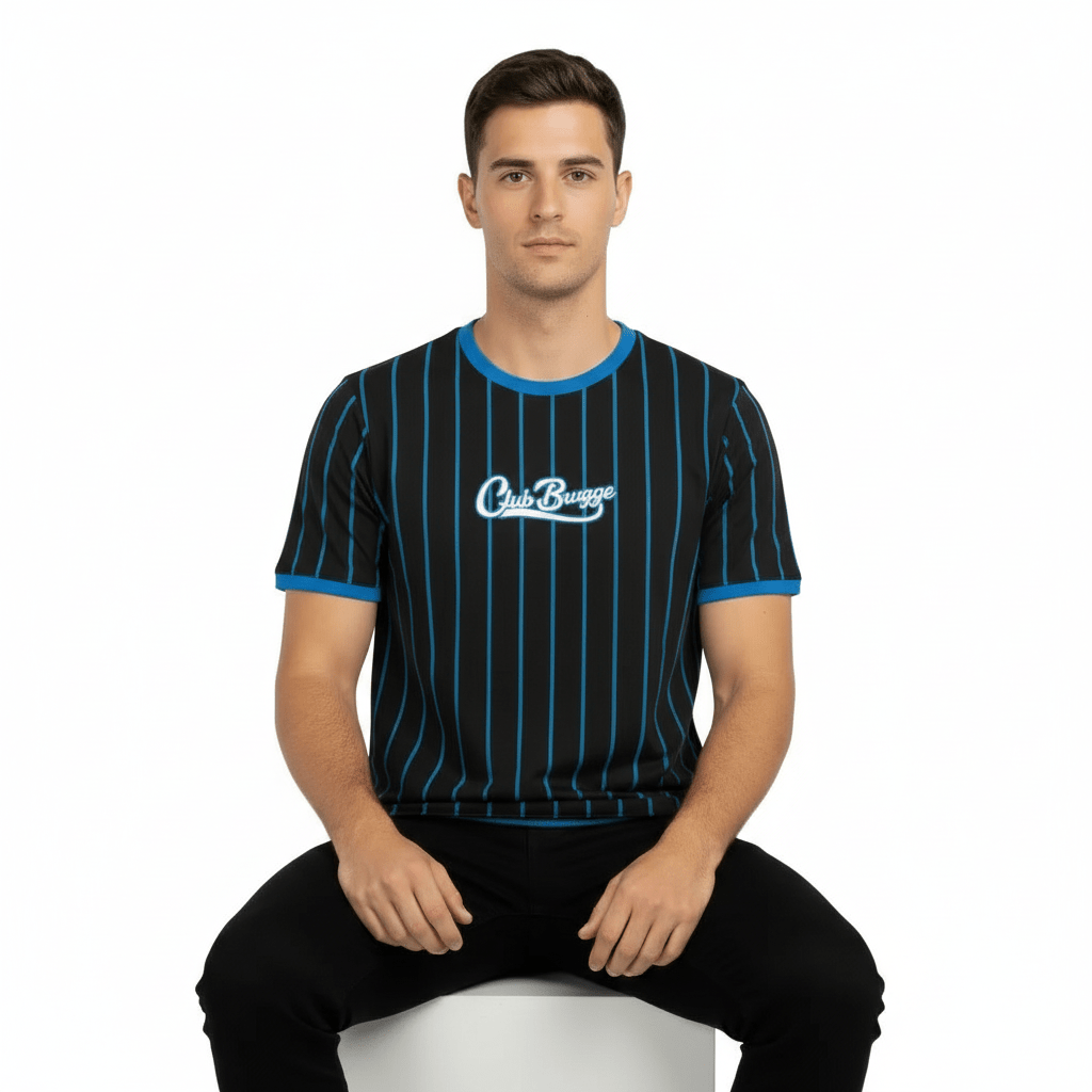 T-Shirt CB Striped Black - Club Brugge Shop