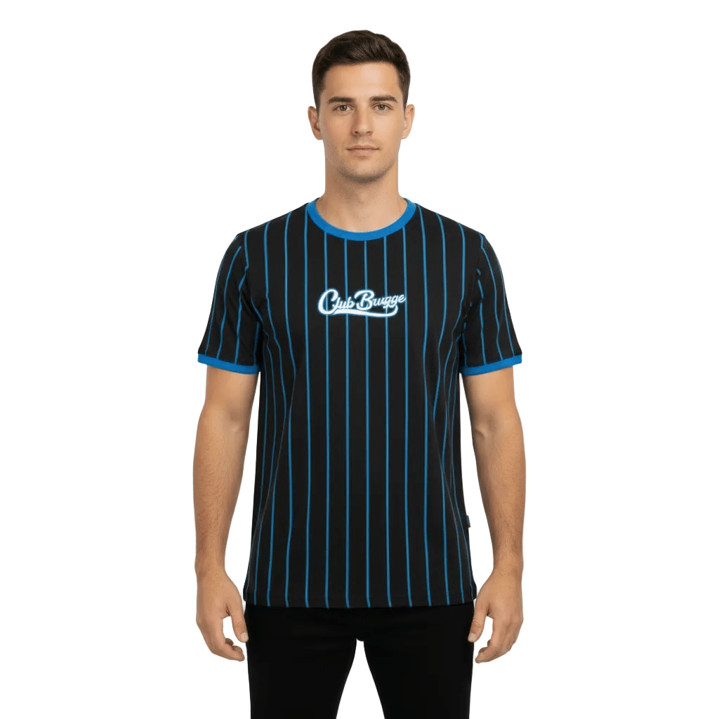 T-Shirt CB Striped Black - Club Brugge Shop