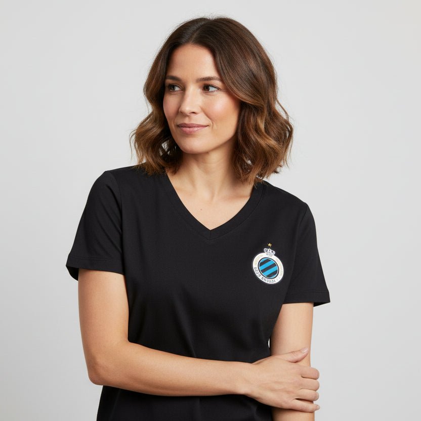 T-Shirt Club Badge Black (Women) - Club Brugge Shop