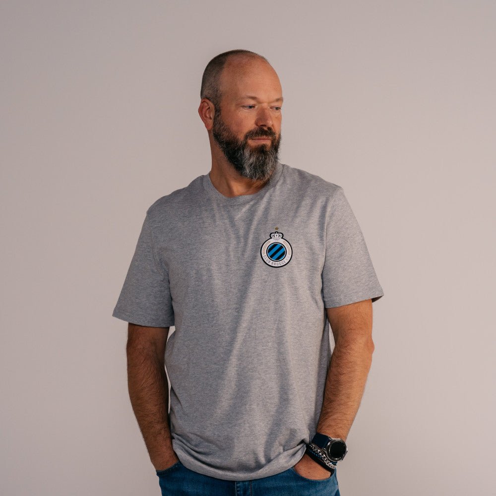 T-Shirt Club Badge Grey - Club Brugge Shop