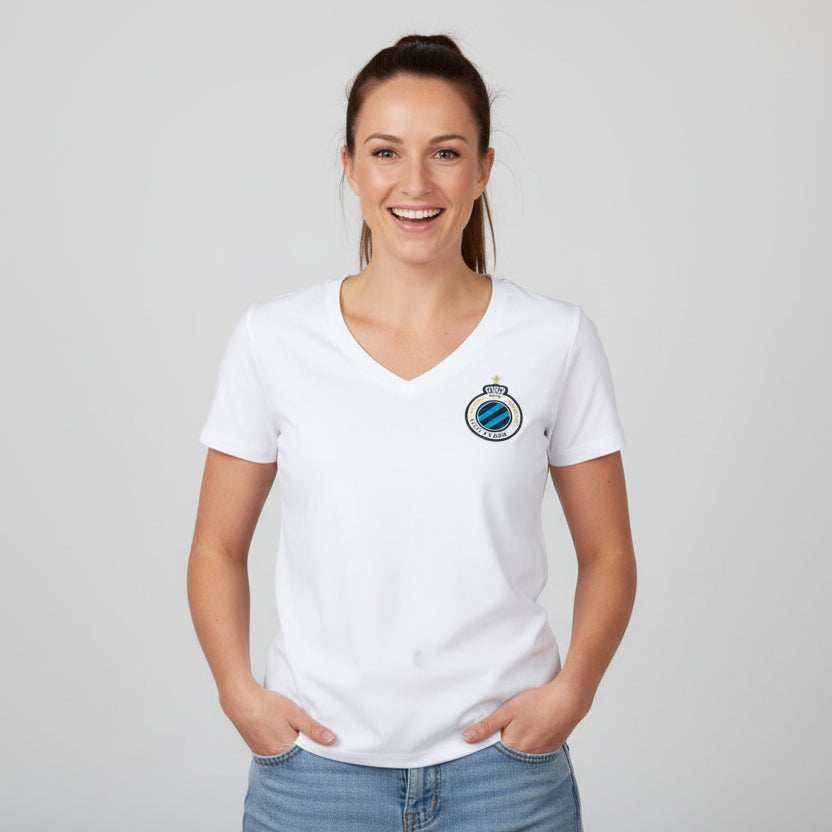 T-Shirt Club Badge White (Women) - Club Brugge Shop