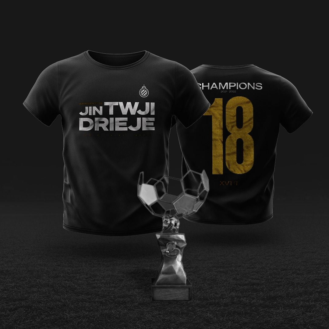 T-shirt Kampioen - Jin, Twji, Drieje (kids) - Club Brugge Shop