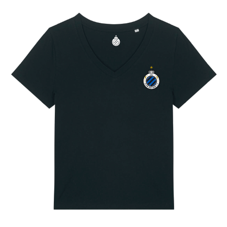 T-Shirt V Club Badge Black - Club Brugge Shop