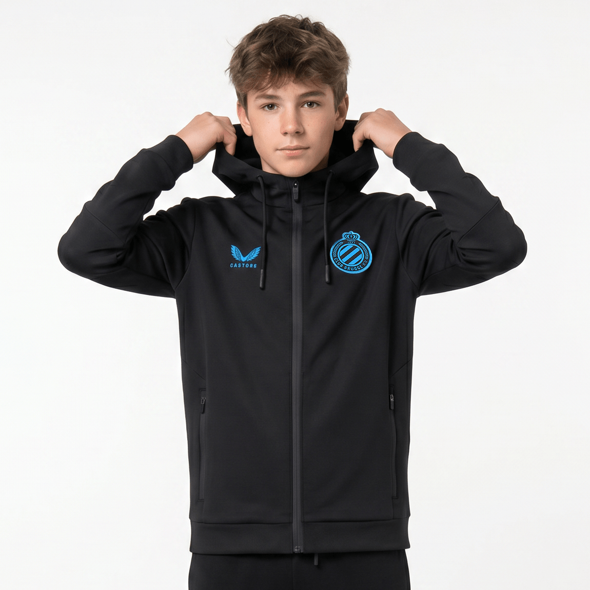 Travel Hooded Jacket Zwart Kids 26/27 - Club Brugge Shop